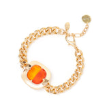 Bracelet with charm geometric Ribera - Orange - Sodini Bijoux