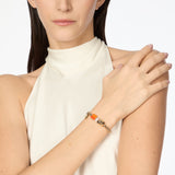 Bracciale elastico boule, cristalli e charm Ribera - Arancio - Sodini Bijoux