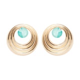 Orecchini cerchio e cristallo Ribera - Blu - Sodini Bijoux