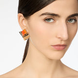 Orecchini triangolo tridimensionale Ribera - Arancio - Sodini Bijoux