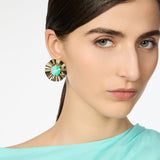 Orecchini fiore di lamina Ribera - Blu - Sodini Bijoux