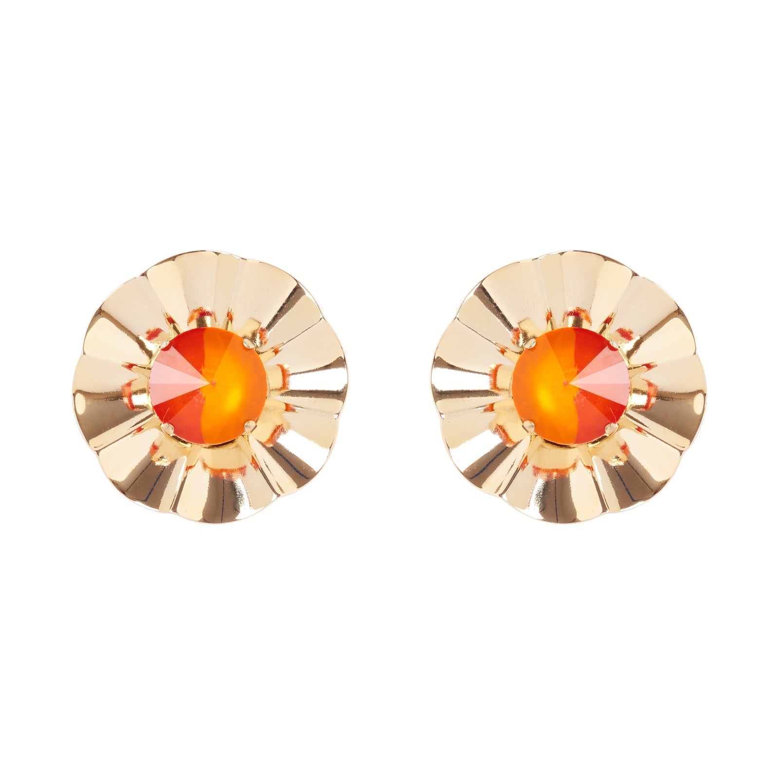 Orecchini fiore di lamina Ribera - Arancio - Sodini Bijoux