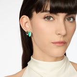 Piccoli orecchini a due navette Ribera - Blu - Sodini Bijoux