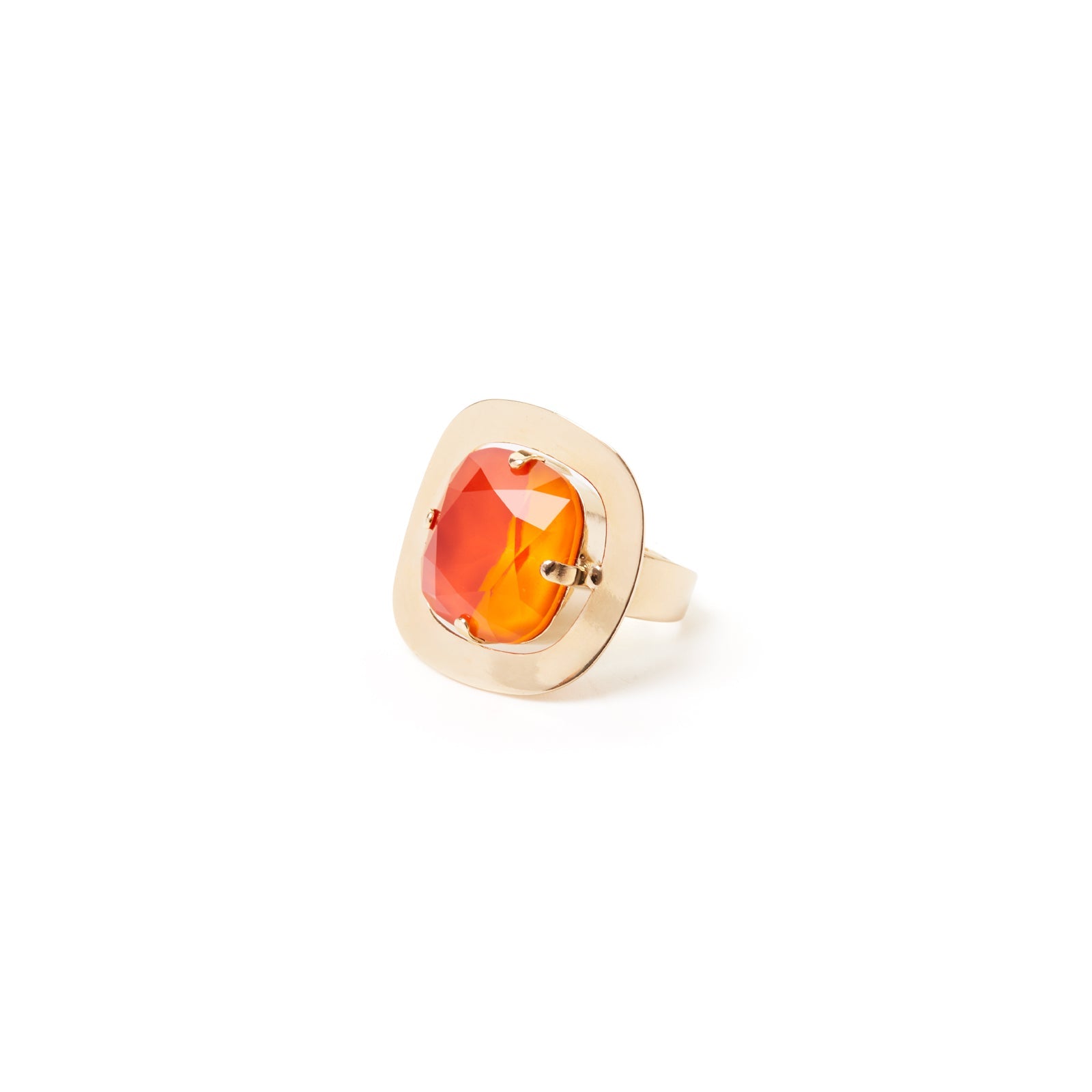 Anello con top geometrico Ribera - Arancio - Sodini Bijoux