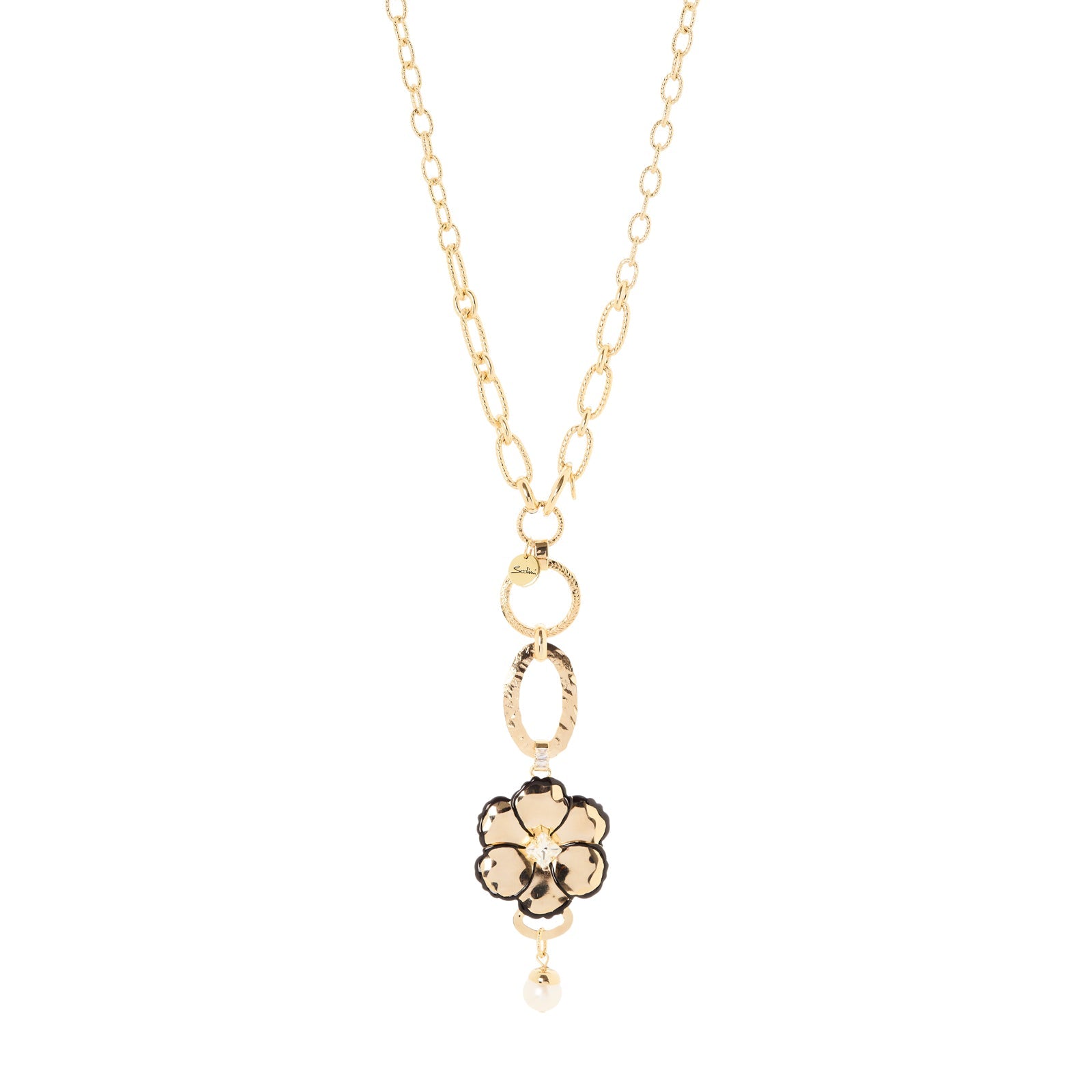 Collana maglie ovali pendente La Dame - Oro - Sodini Bijoux