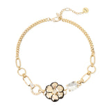 Collana corta groumette anelli fiore La Dame - Oro - Sodini Bijoux
