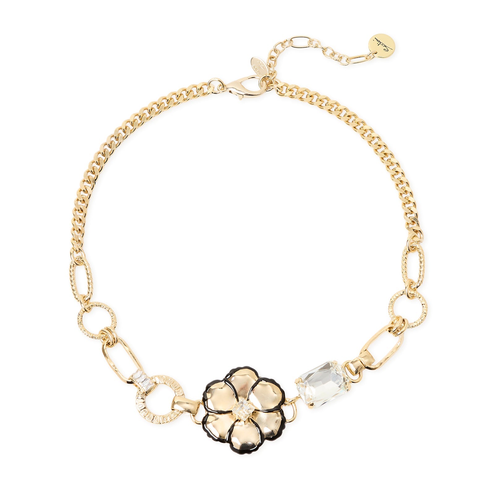 Collana corta groumette anelli fiore La Dame - Oro - Sodini Bijoux