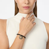 Bracciale elastico sfere fiore pendente La Dame - Oro - Sodini Bijoux