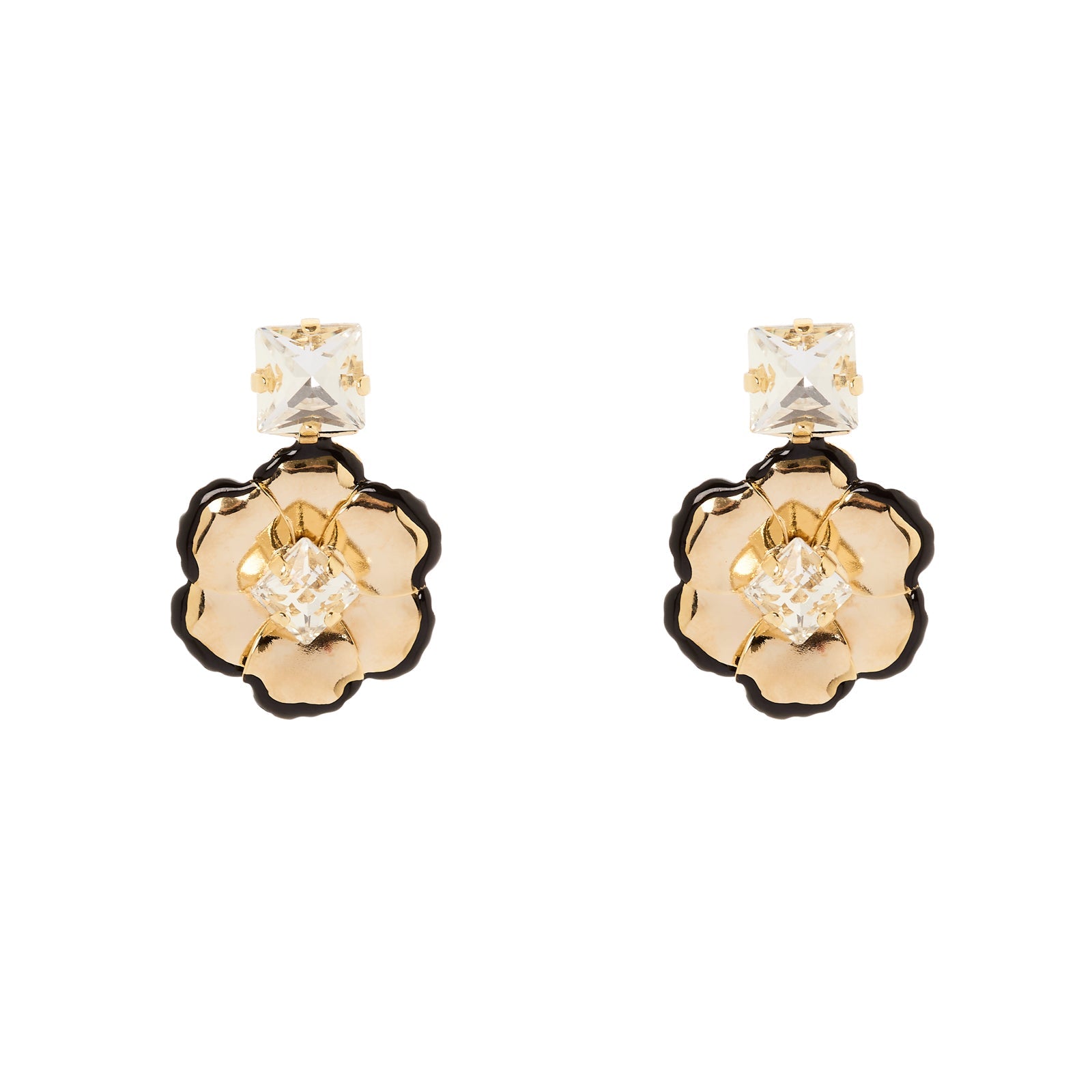 Orecchini fiore cristallo La Dame - Oro - Sodini Bijoux