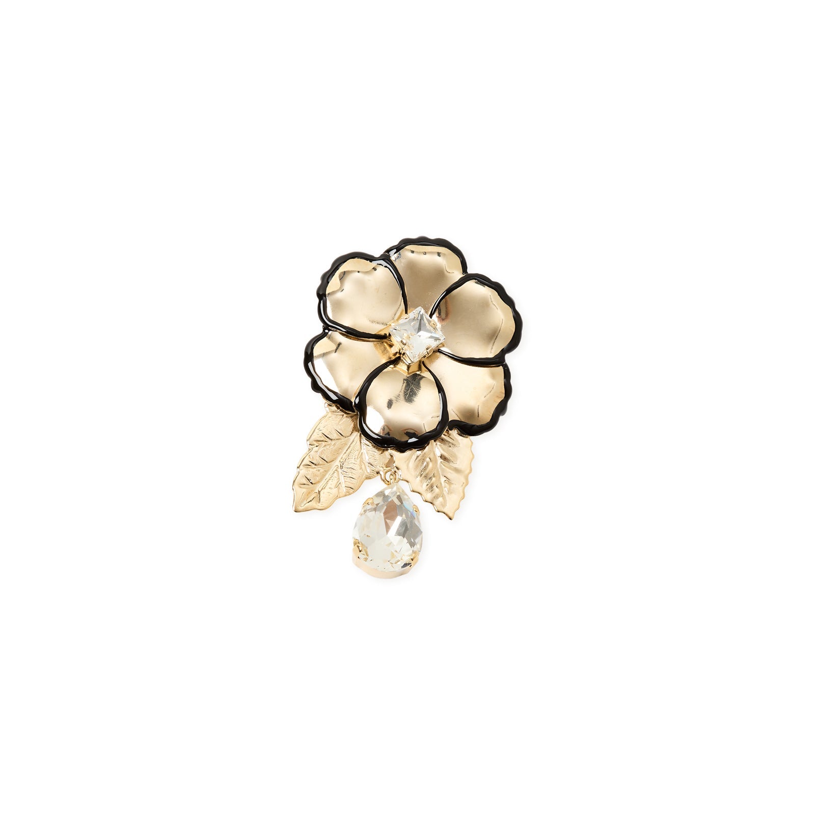 Spilla fiore foglie goccia La Dame - Oro - Sodini Bijoux