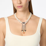 Collana corta perle e frangia Hera - Multicolor - Sodini Bijoux