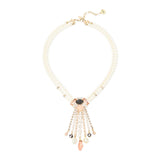 Collana corta perle e frangia Hera - Multicolor - Sodini Bijoux