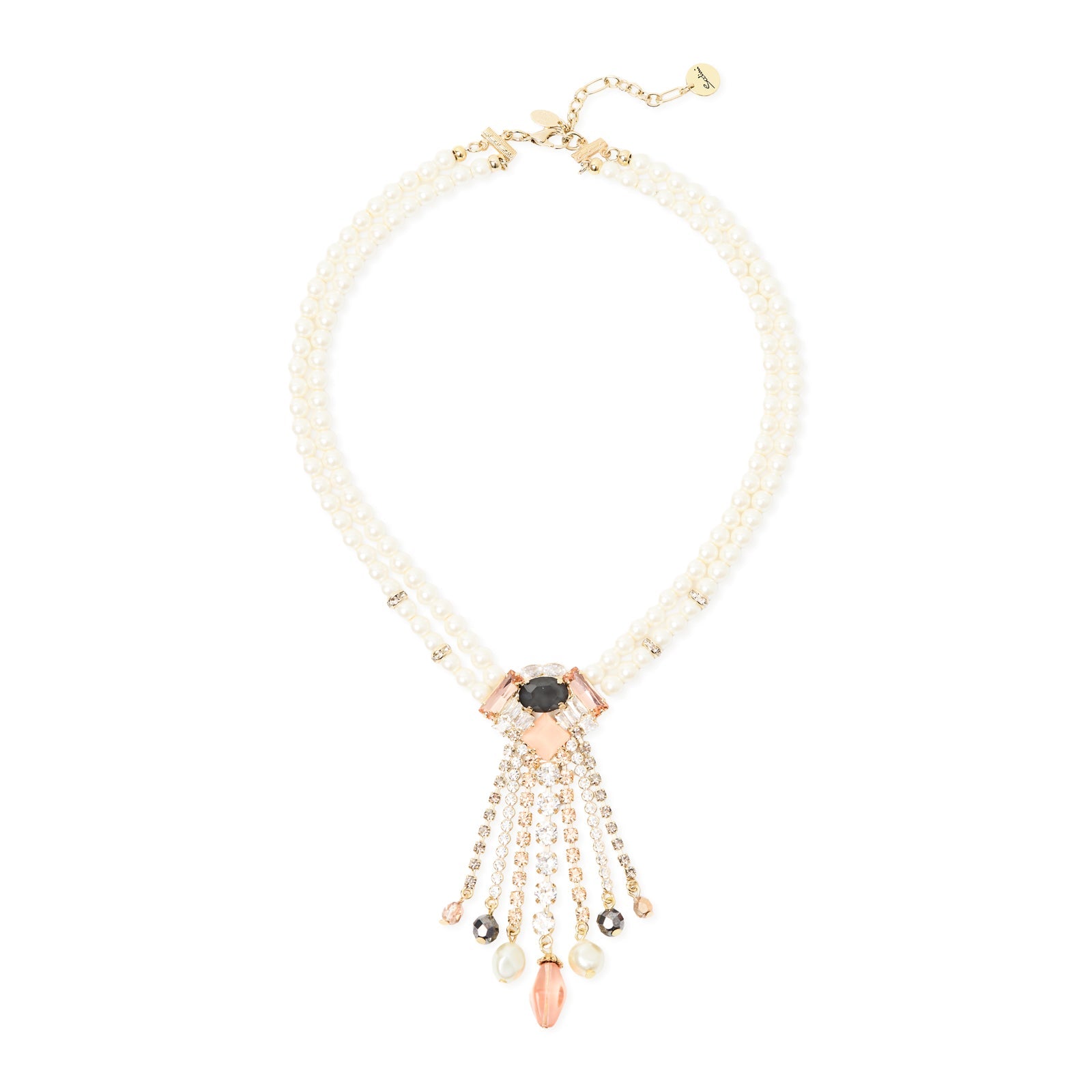Collana corta perle e frangia Hera - Multicolor - Sodini Bijoux