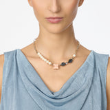 Collana corta catena perle cristallo Hera - Multicolor - Sodini Bijoux