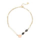 Collana corta catena perle cristallo Hera - Multicolor - Sodini Bijoux