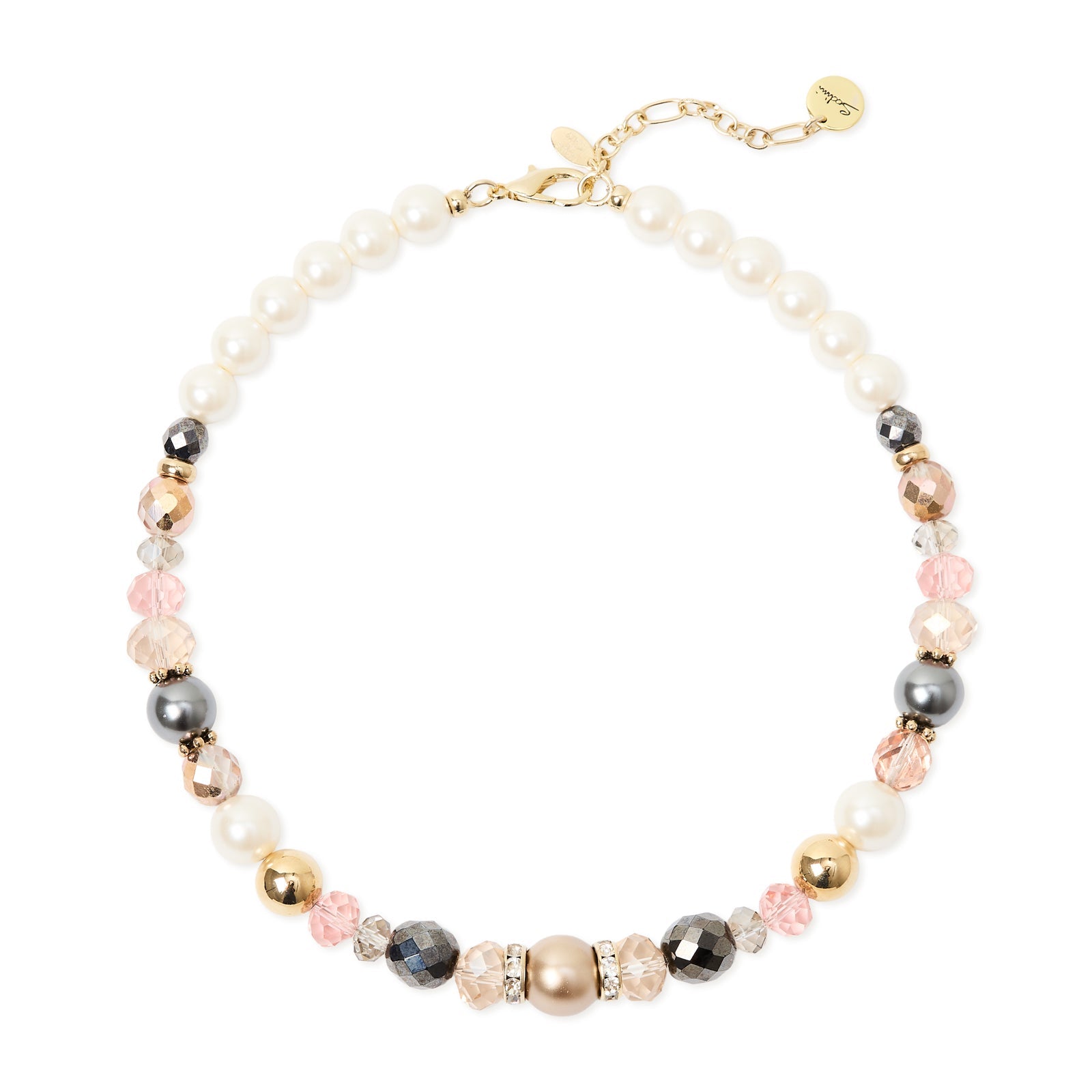 Collana corta perle e brillanti elementi Hera - Multicolor - Sodini Bijoux