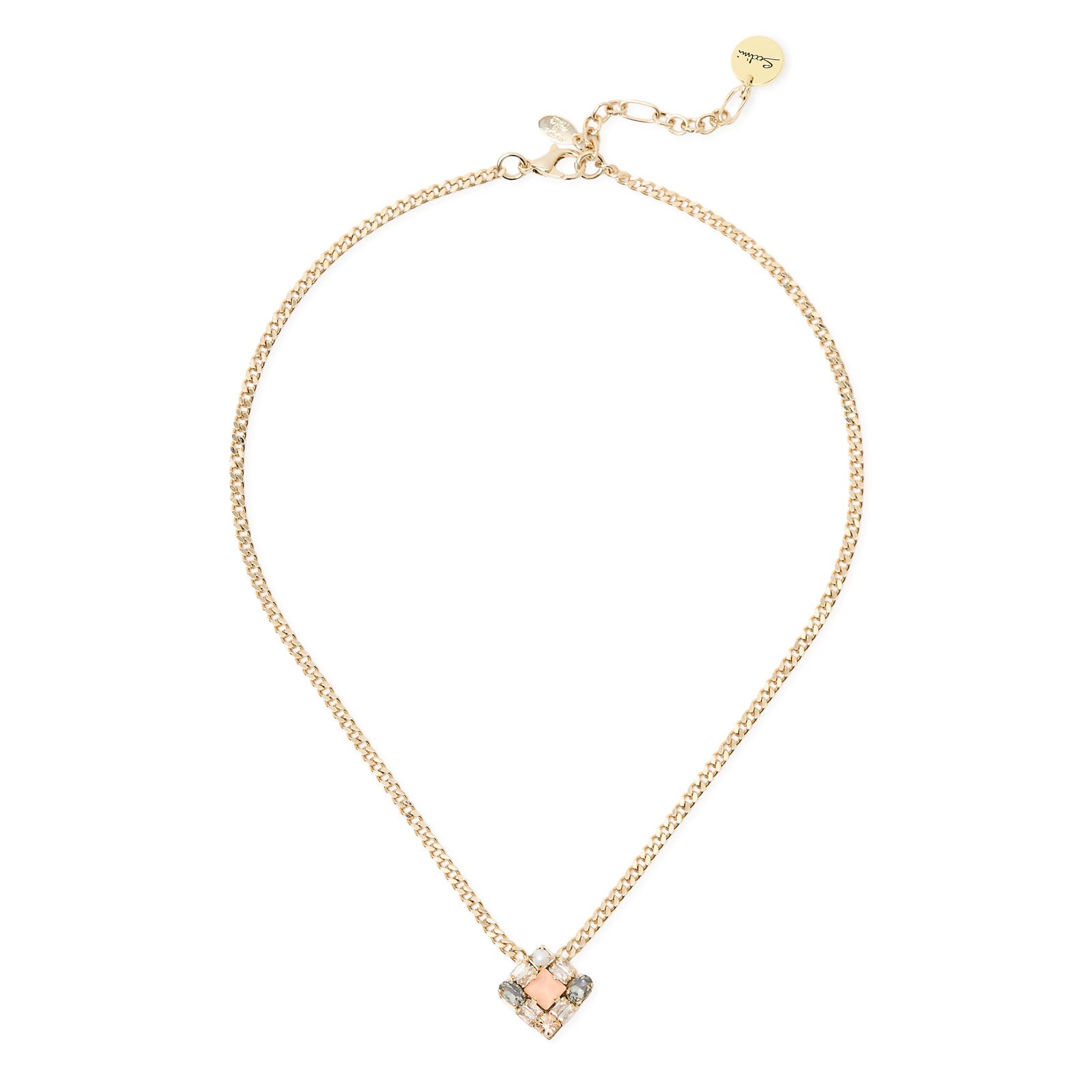 Collana corta charm cristalli zirconi Hera - Multicolor - Sodini Bijoux