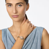 Bracciale groumette e charm quadrato Hera - Multicolor - Sodini Bijoux