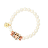 Bracciale elastico grandi perle e charm Hera - Multicolor - Sodini Bijoux