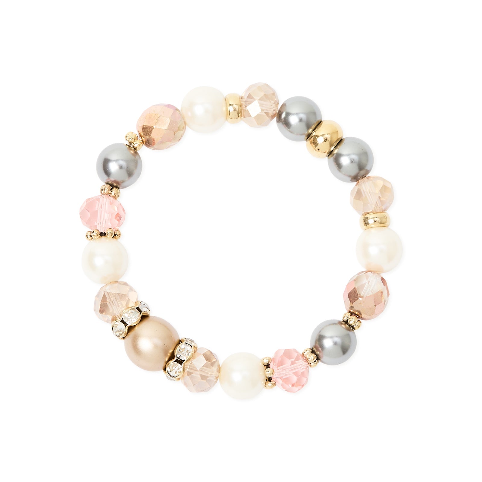 Bracciale elastico sfere perline anellini Hera - Multicolor - Sodini Bijoux