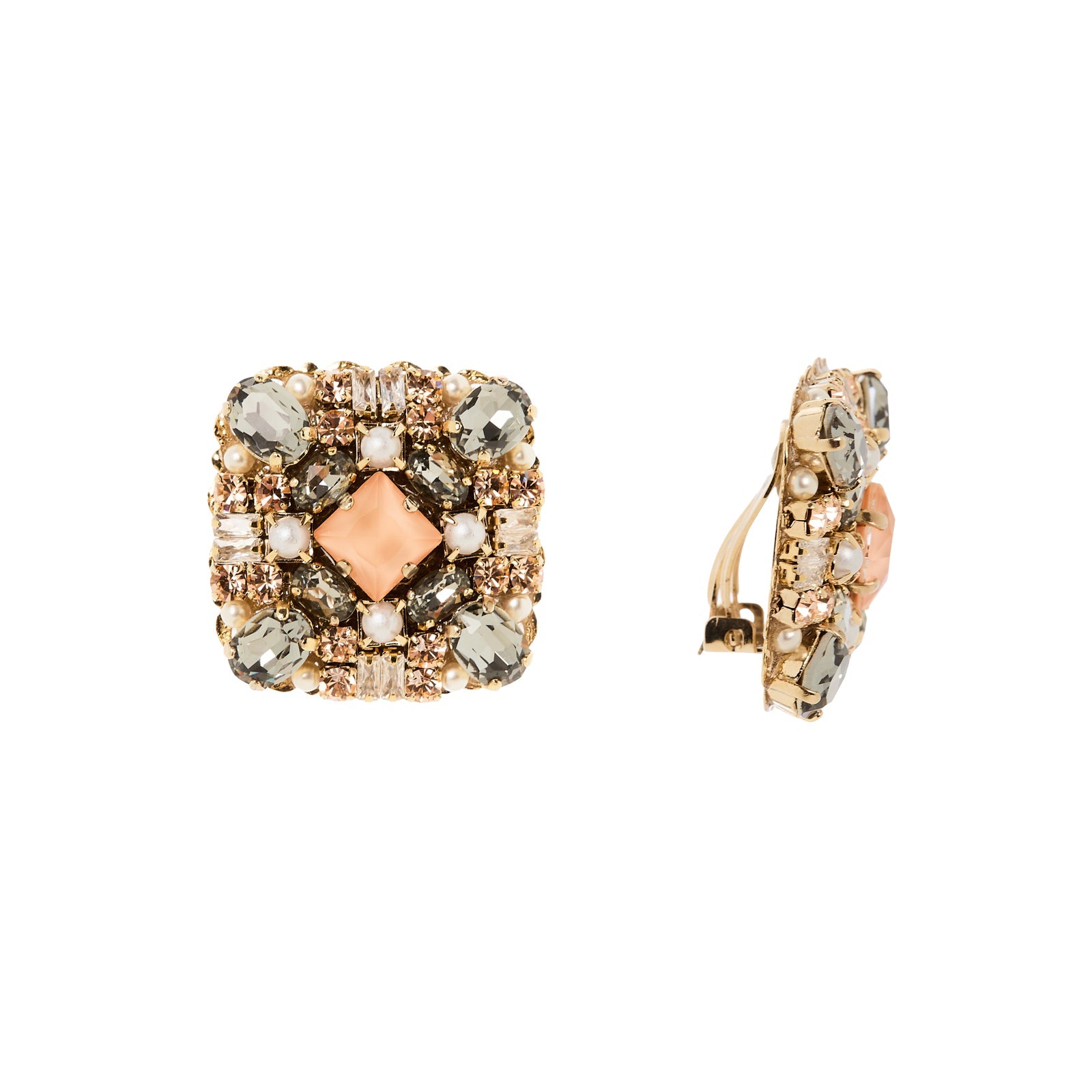 Orecchini charm quadrato Hera - Multicolor - Sodini Bijoux