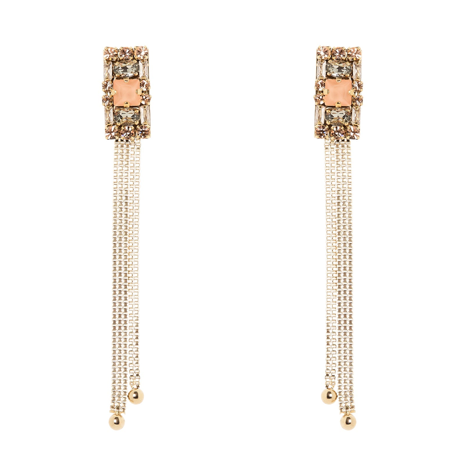 Orecchini charm due catene Hera - Multicolor - Sodini Bijoux