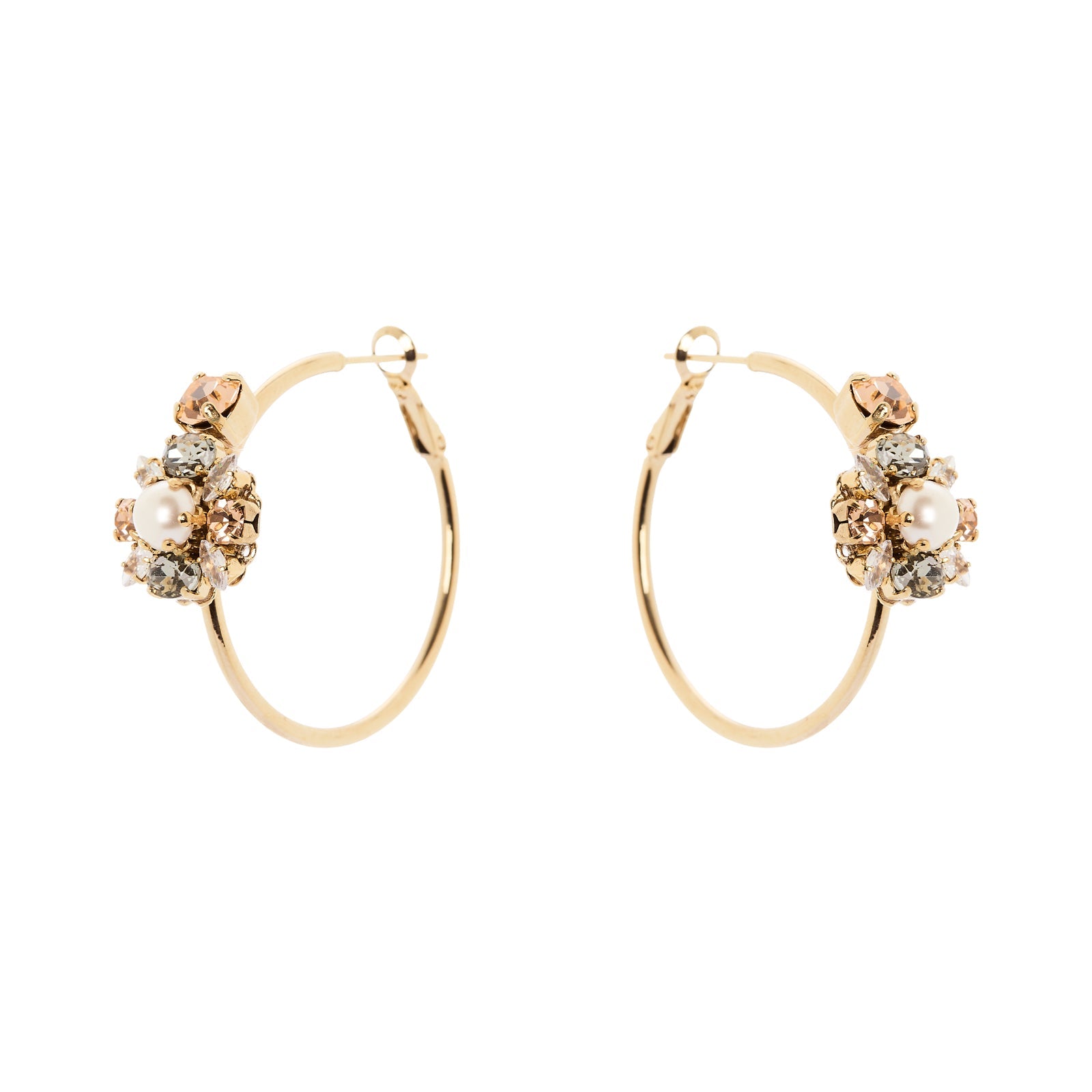 Orecchini cerchio fiore Hera - Multicolor - Sodini Bijoux