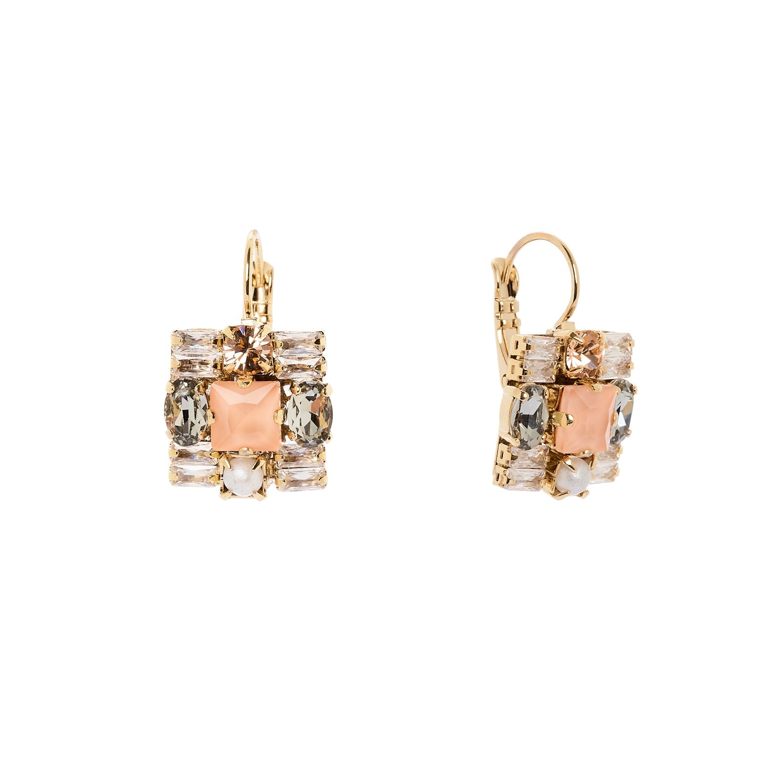 Orecchini monachella charm quadrato Hera - Multicolor - Sodini Bijoux