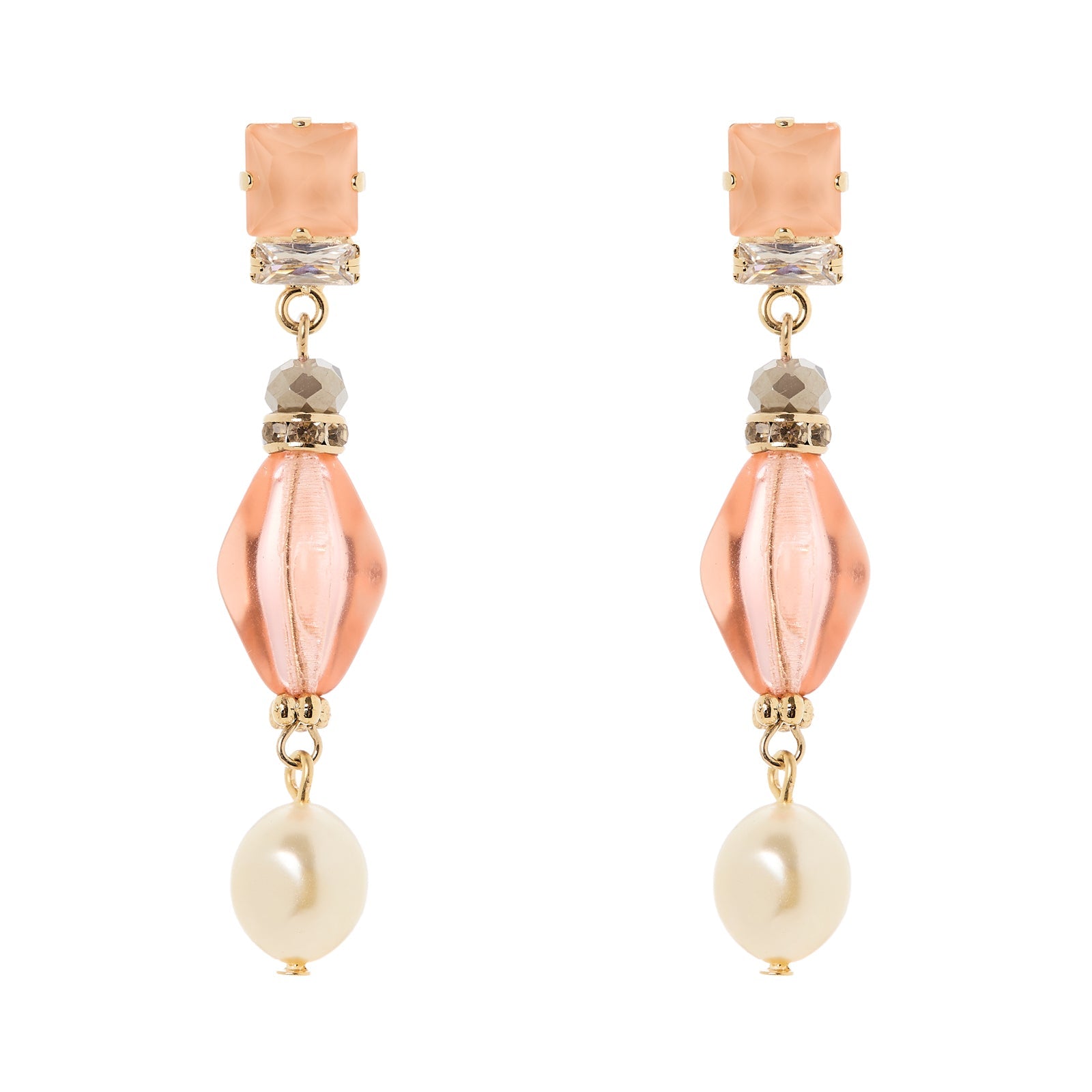 Orecchini lunghi Hera - Rosa - Sodini Bijoux