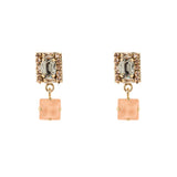 Orecchini charm geometrico e cristallo Hera - Multicolor - Sodini Bijoux