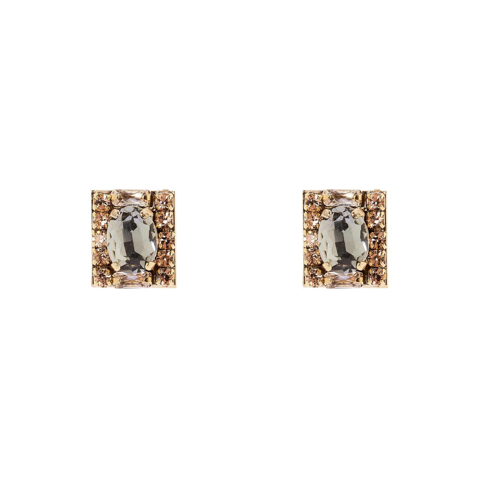 Orecchini piccolo charm geometrico Hera - Grigio - Sodini Bijoux