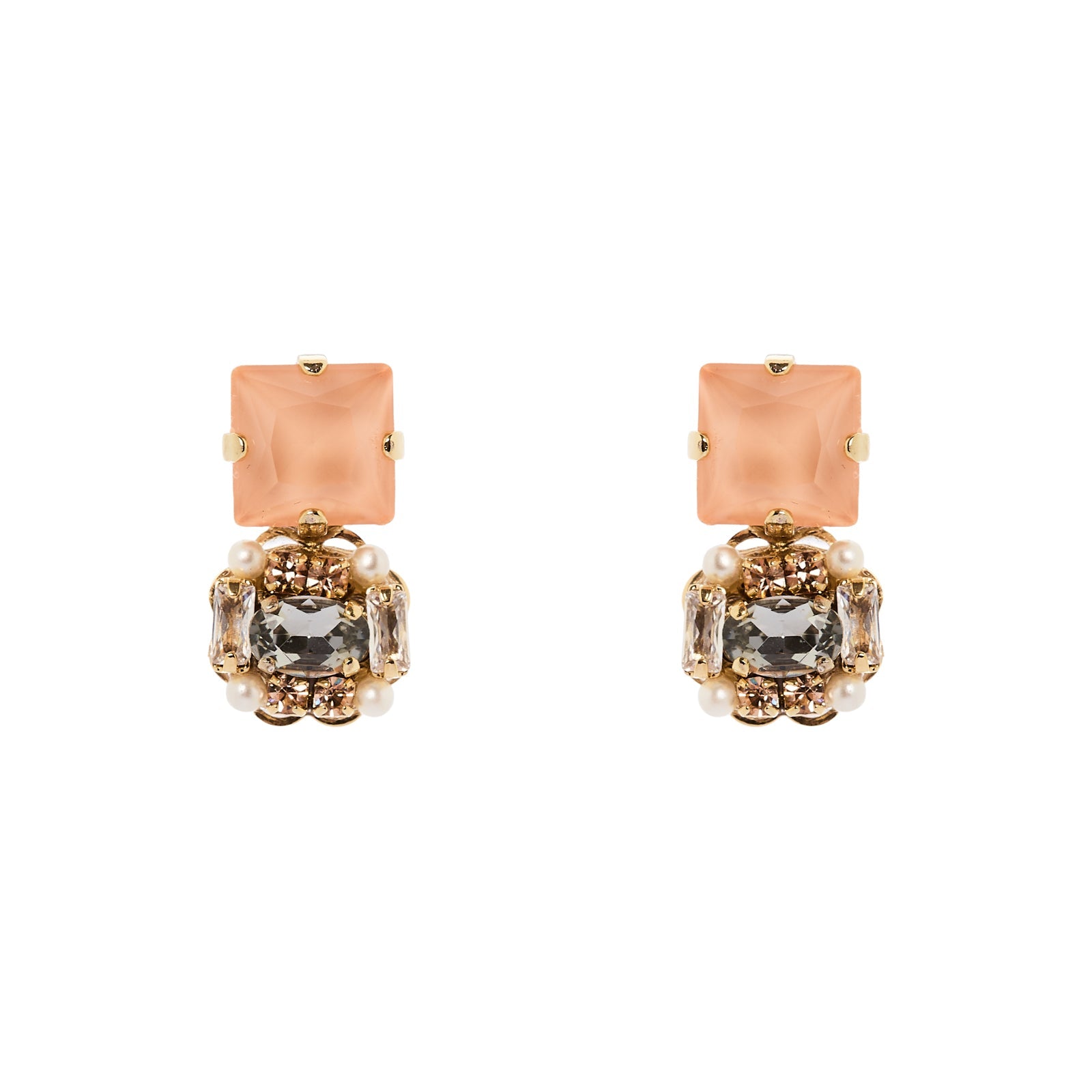 Orecchini cristallo charm ottagonale Hera - Multicolor - Sodini Bijoux