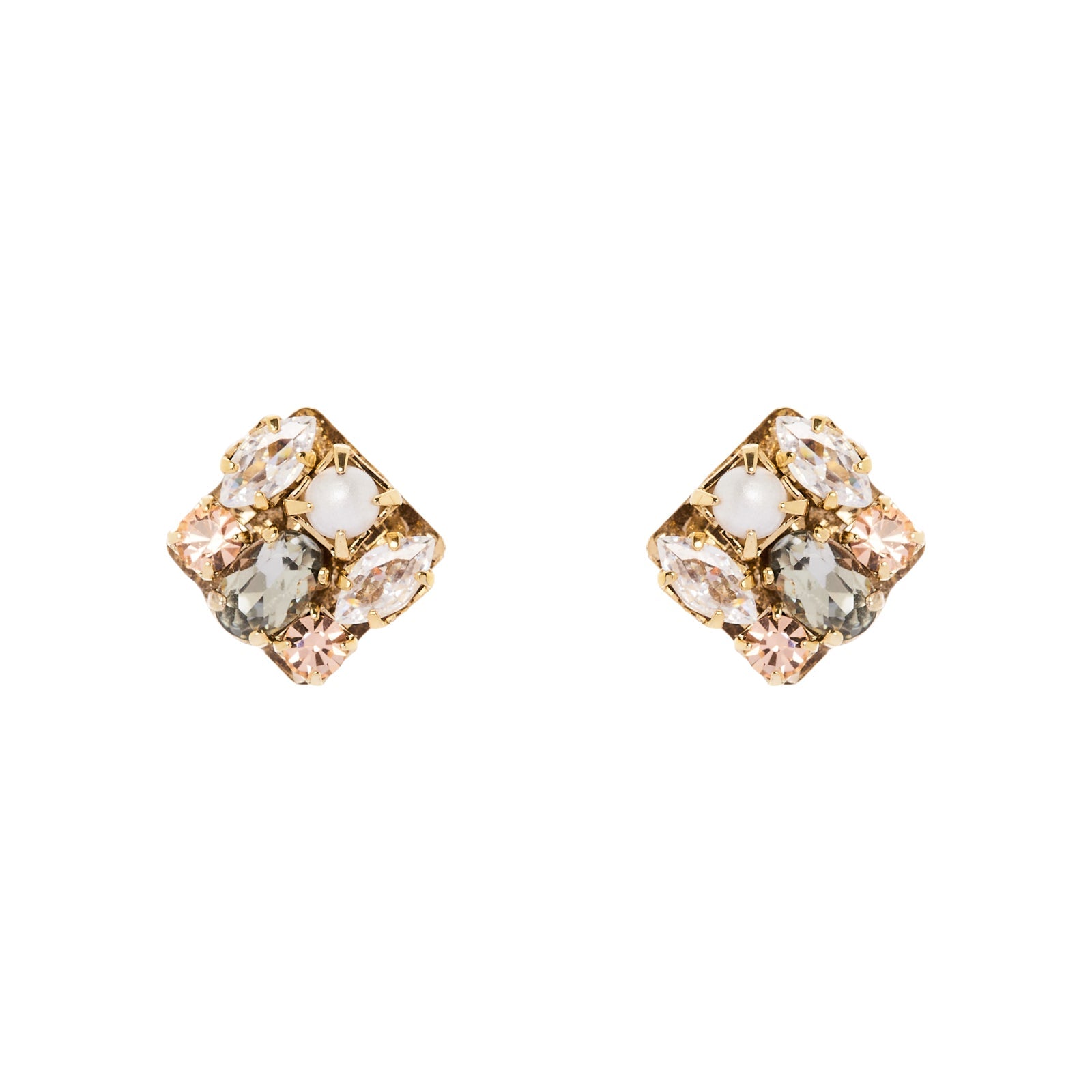 Orecchini quadrato Hera - Multicolor - Sodini Bijoux