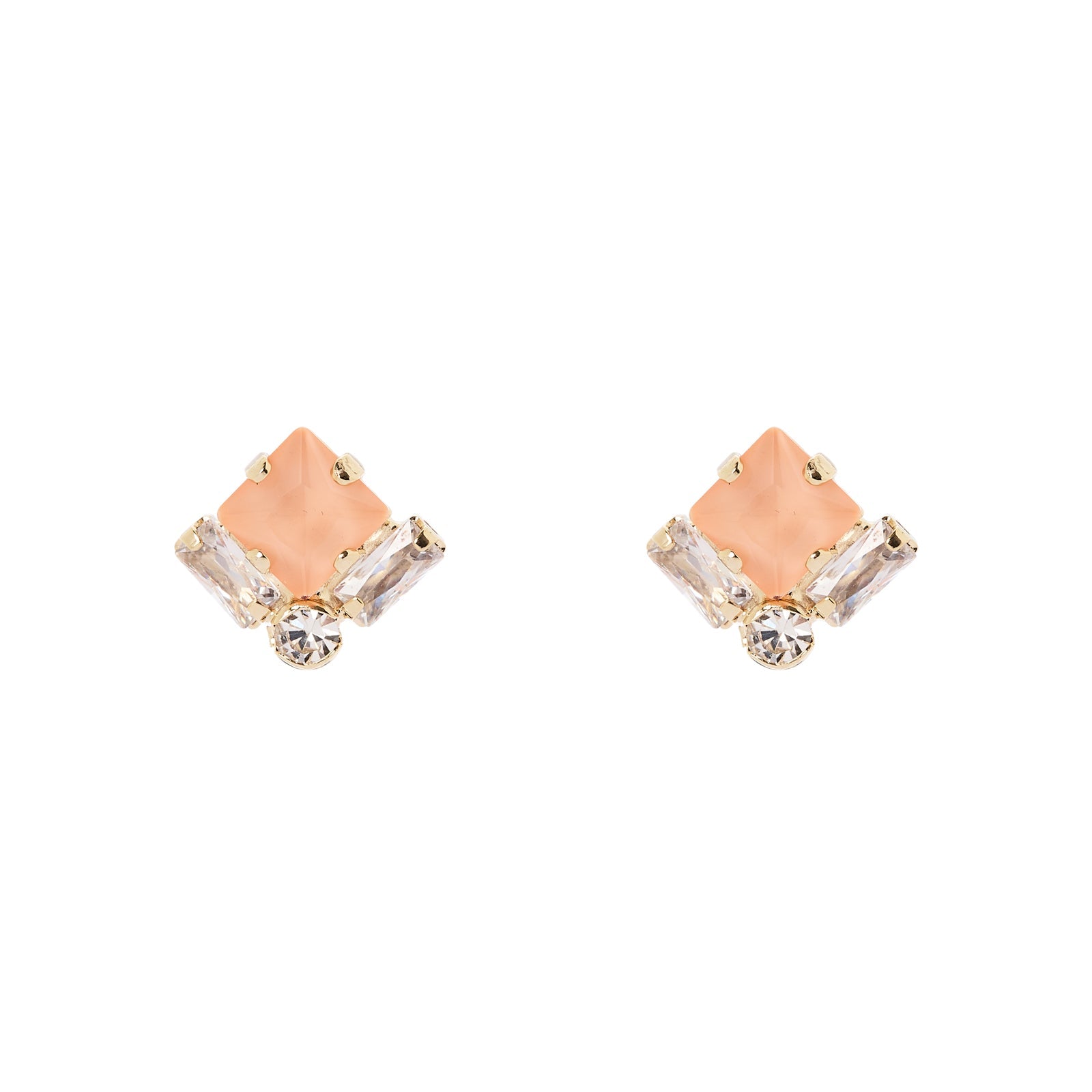 Piccoli orecchini cristallo e zirconi Hera - Rosa - Sodini Bijoux