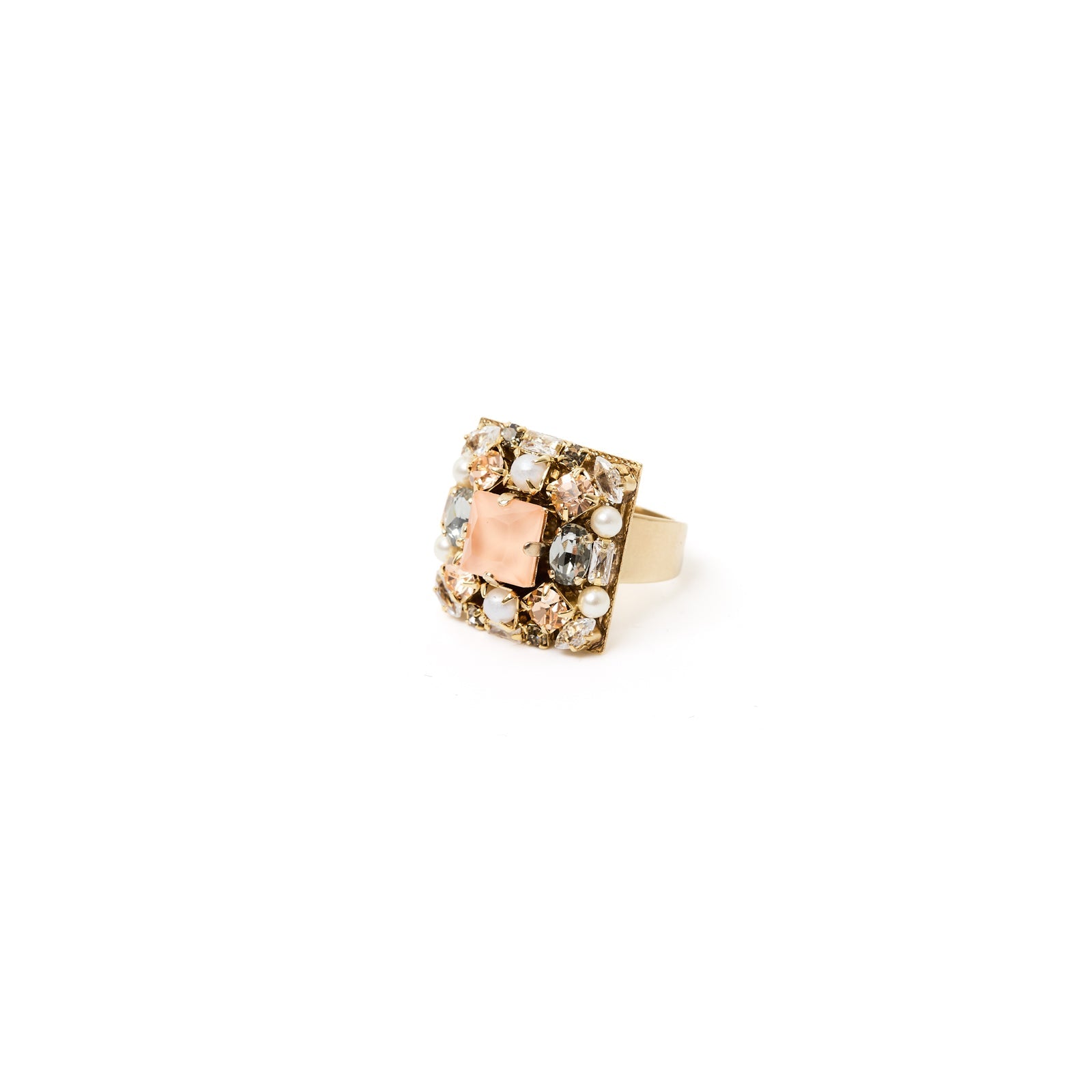 Anello quadrato Hera - Multicolor - Sodini Bijoux