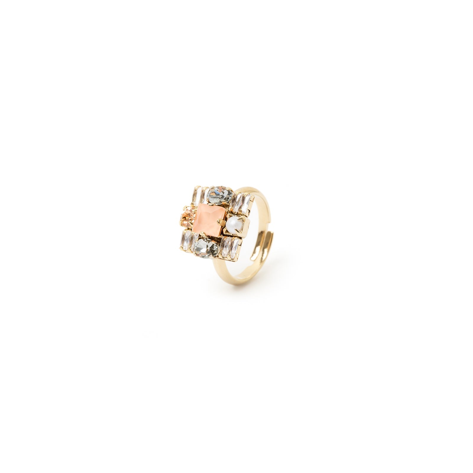 Anello quadrato piccolo Hera - Multicolor - Sodini Bijoux
