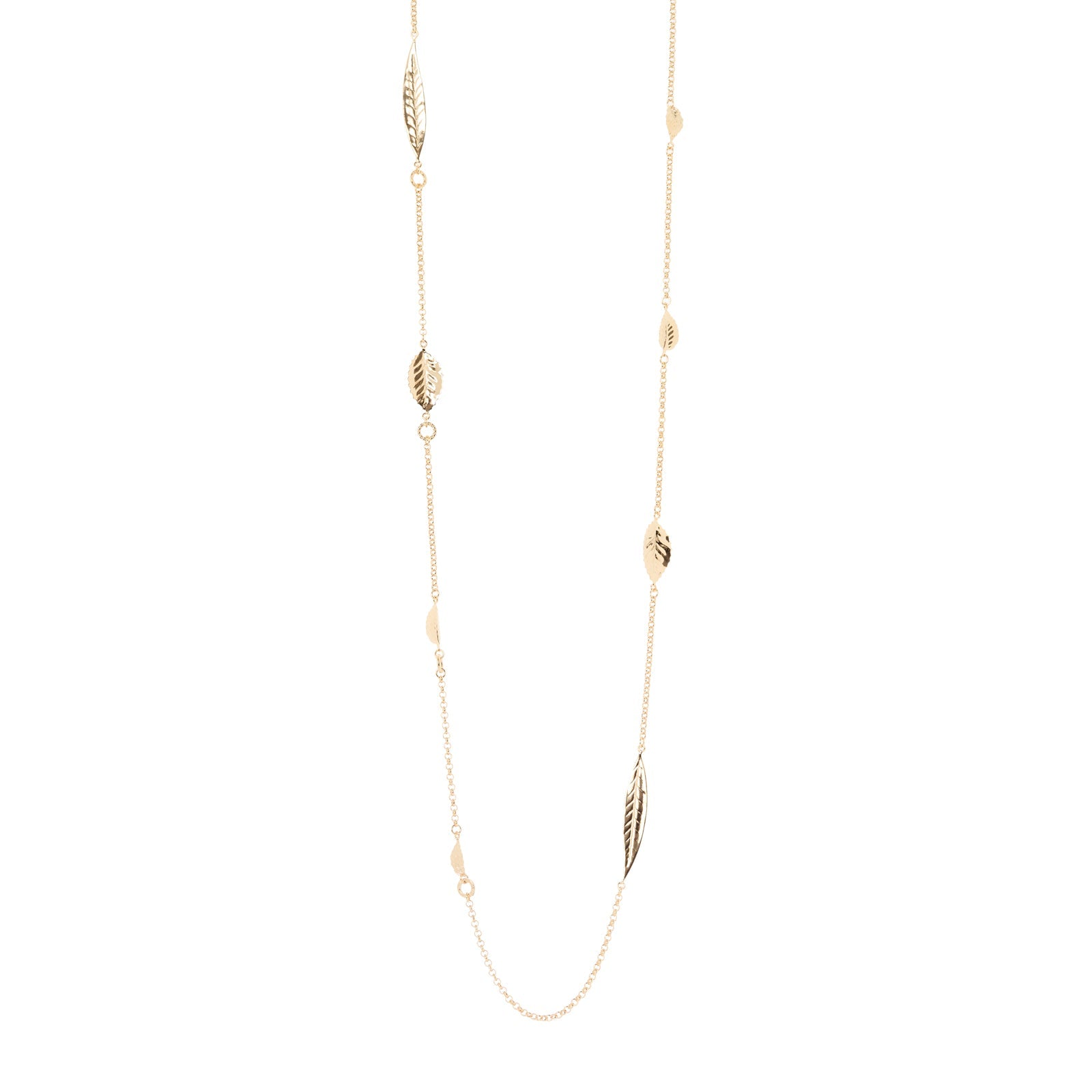Collana lunga rolò e foglie Daphne - Oro - Sodini Bijoux