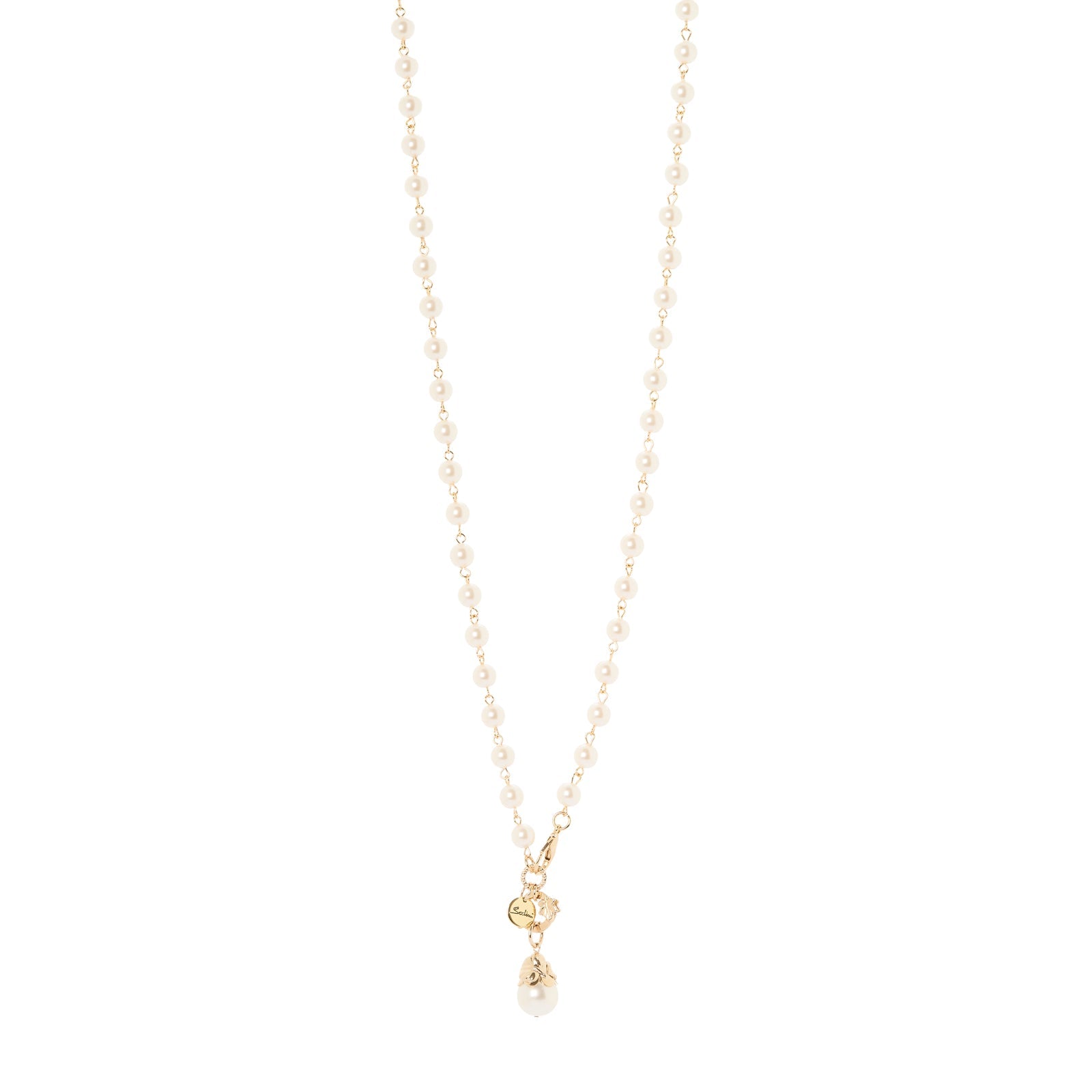 Collana lunga perle incatenate e pendente Daphne - Oro - Sodini Bijoux