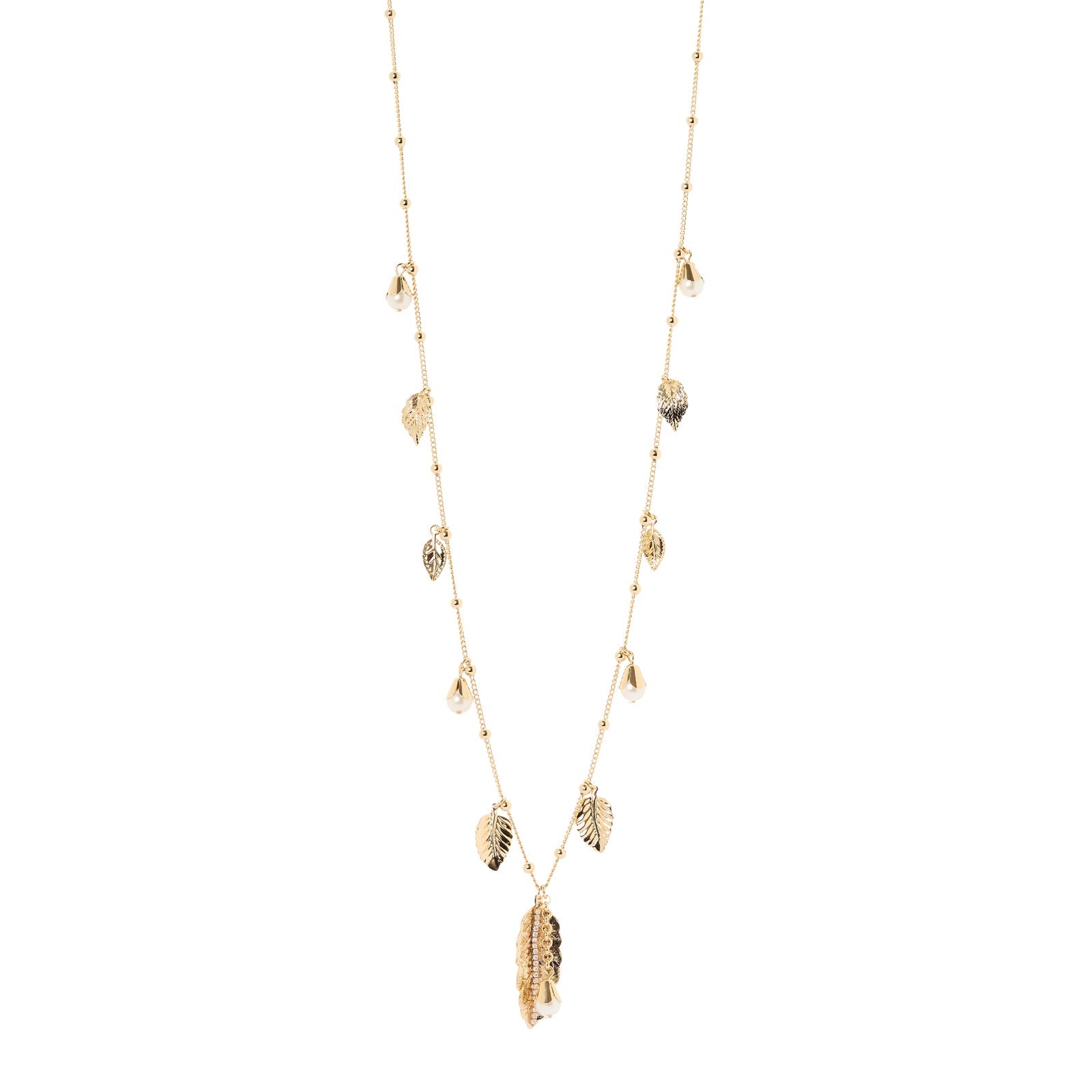 Collana catena foglie perle Daphne - Oro - Sodini Bijoux