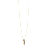 Collana lunga perle foglia pendente Daphne - Oro - Sodini Bijoux