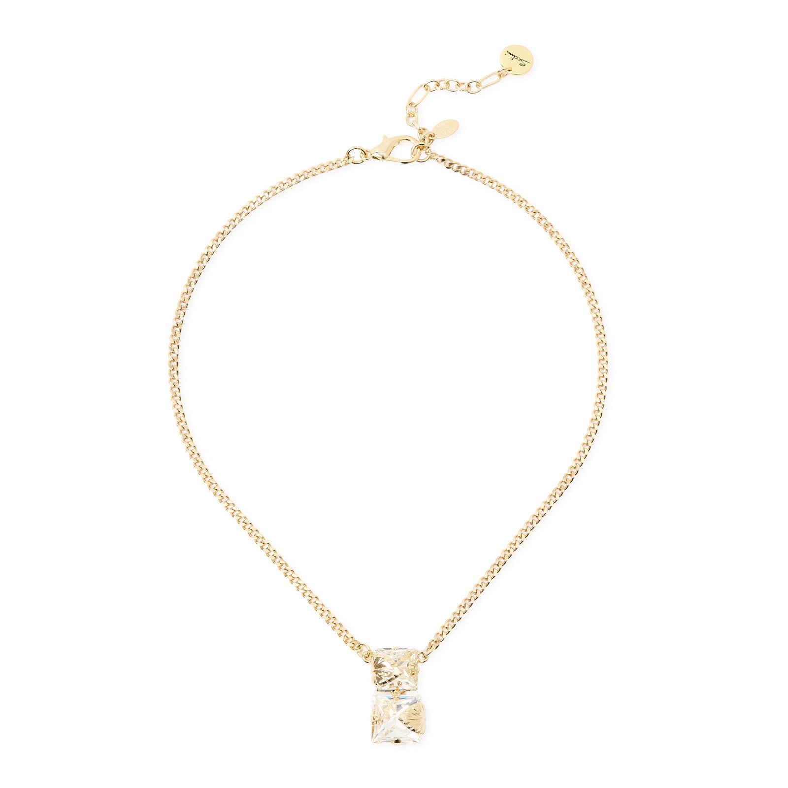 Collana corta groumette due cristalli Daphne - Oro - Sodini Bijoux