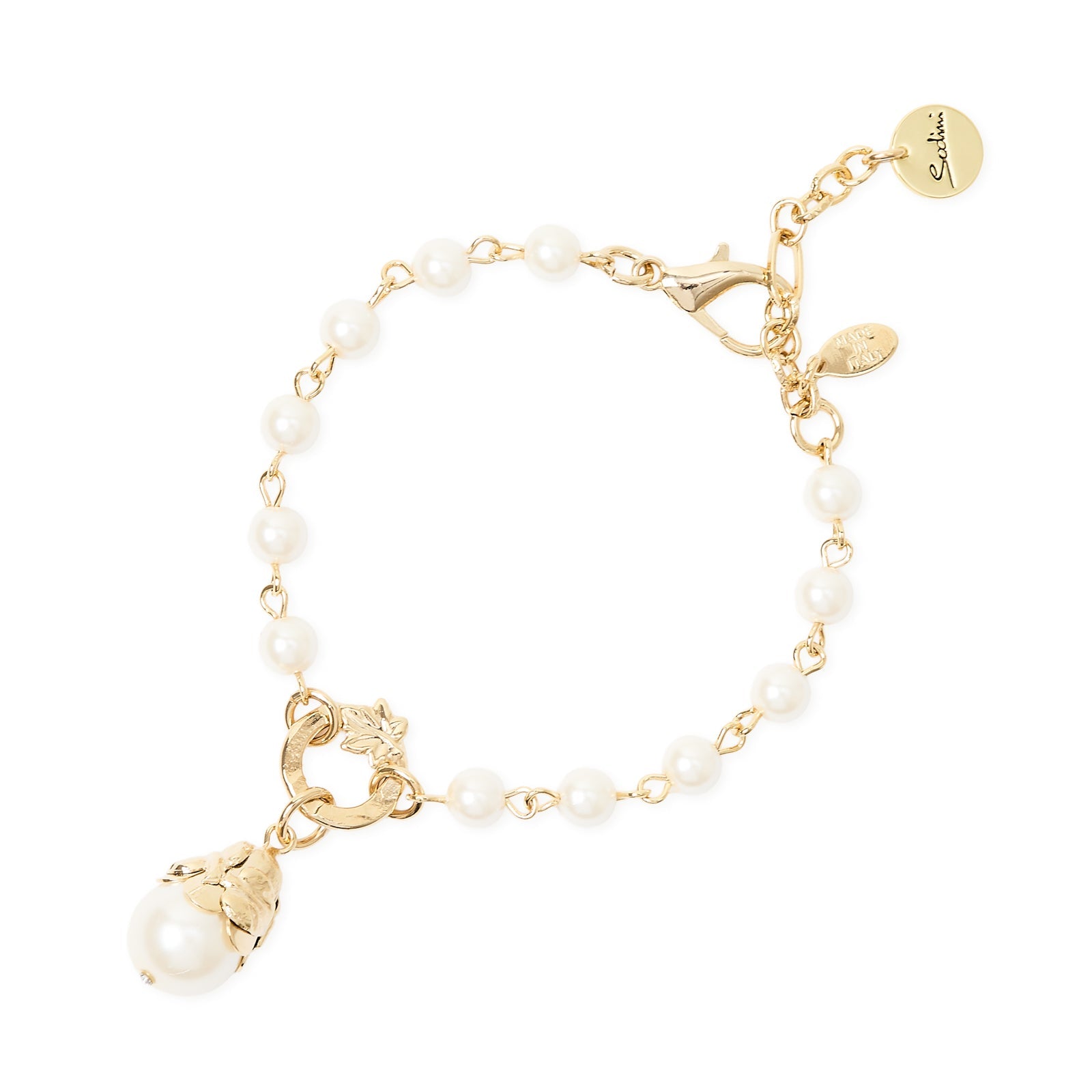 Bracciale perle incatenate e pendente Daphne - Oro - Sodini Bijoux