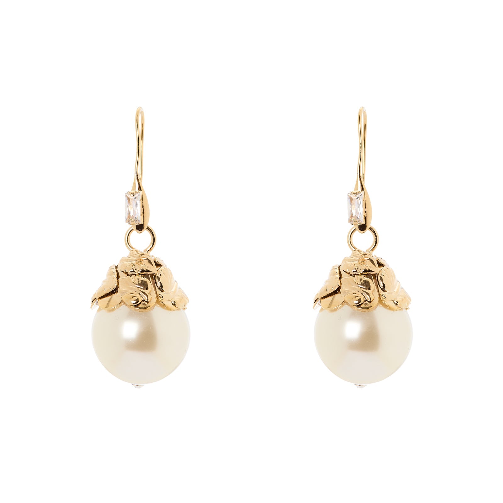 Orecchini monachella zircone perla Daphne - Oro - Sodini Bijoux