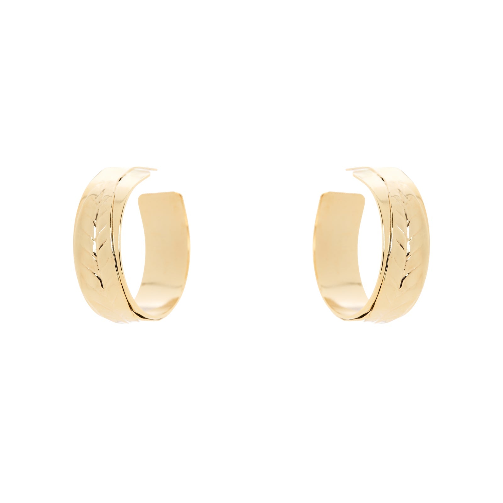 Orecchini cerchio fascia Daphne - Oro - Sodini Bijoux