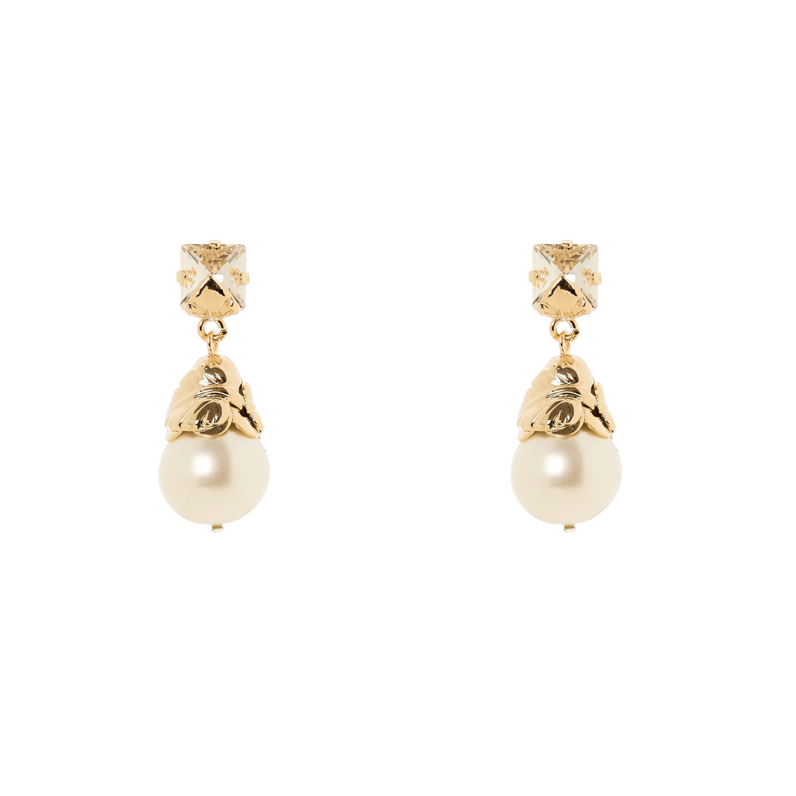 Orecchini cristallo perla pendente Daphne - Oro - Sodini Bijoux