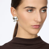Orecchini grande cristallo foglia Daphne - Oro - Sodini Bijoux