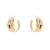 Orecchini cerchio tre foglie Daphne - Oro - Sodini Bijoux