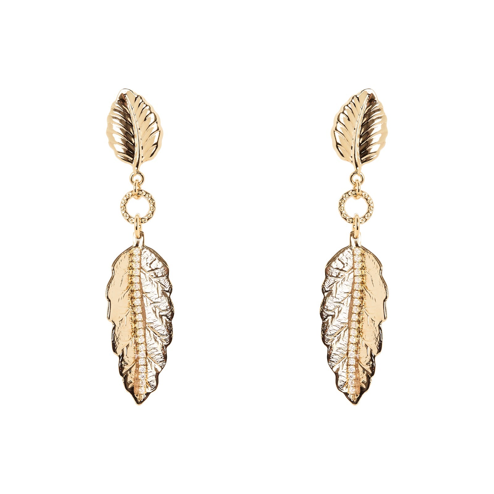 Orecchini due foglie e cerchietto Daphne - Oro - Sodini Bijoux
