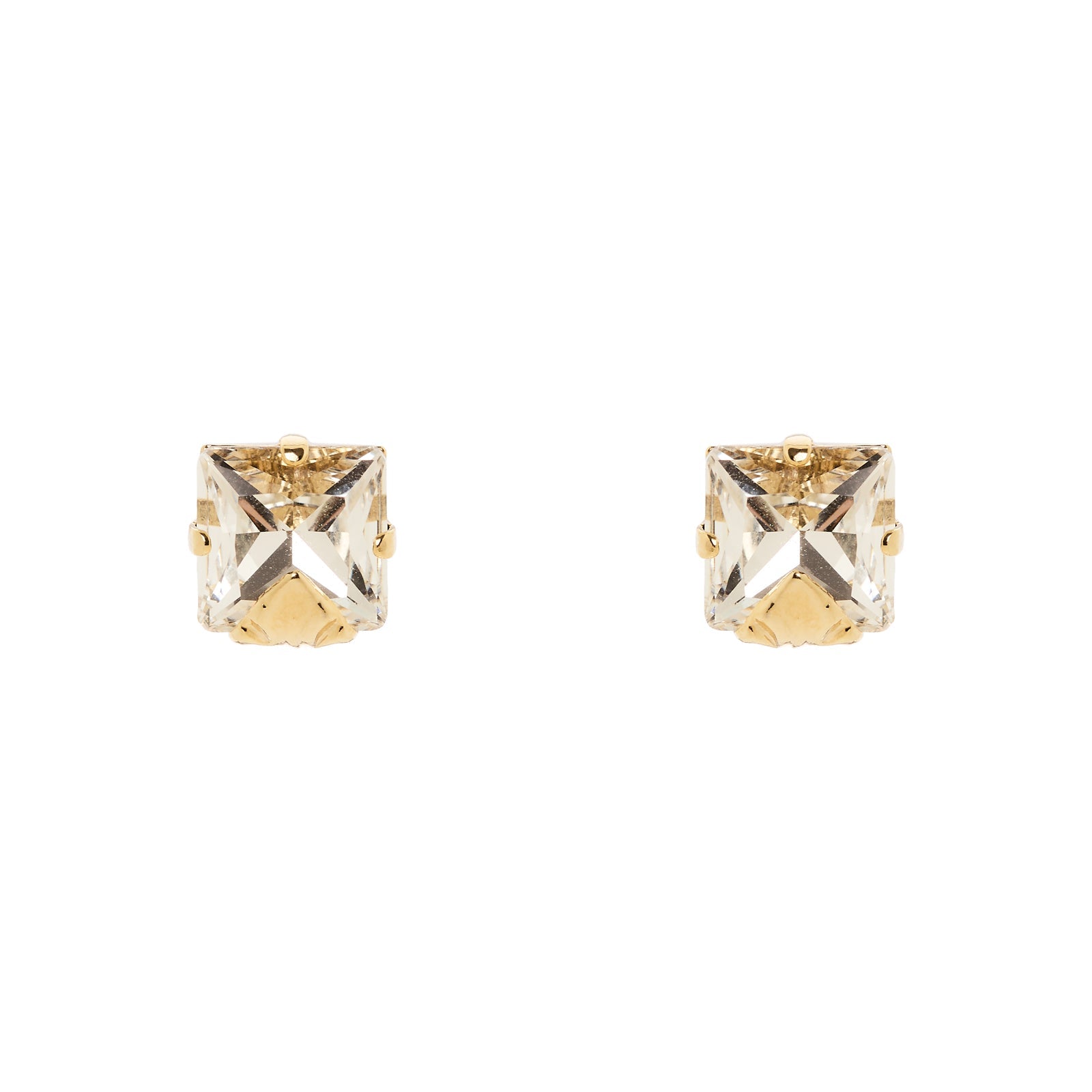 Piccoli orecchini cristallo foglia Daphne - Oro - Sodini Bijoux