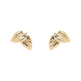 Orecchini due foglie zircone Daphne - Oro - Sodini Bijoux